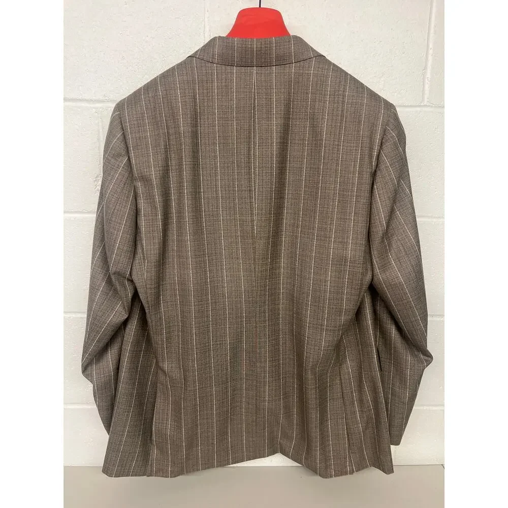 New 2 PC suit Isaia sz44 ,56eu brown $3995 wool made in Italy Sport coat / pants